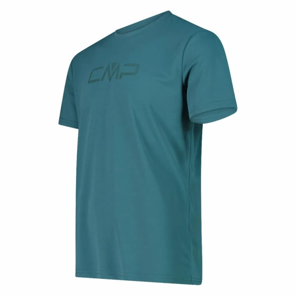 Maglia a maniche corte girocollo da uomo con logo CMP