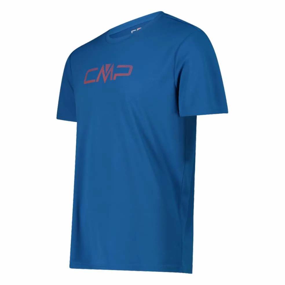 Maglia a maniche corte girocollo da uomo con logo CMP