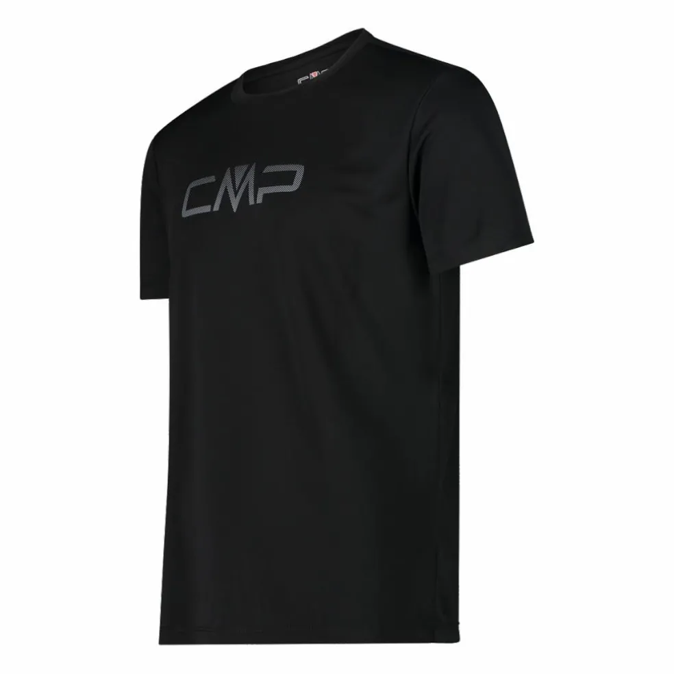 Maglia a maniche corte girocollo da uomo con logo CMP