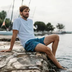Maglia a maniche corte girocollo da uomo con logo CMP