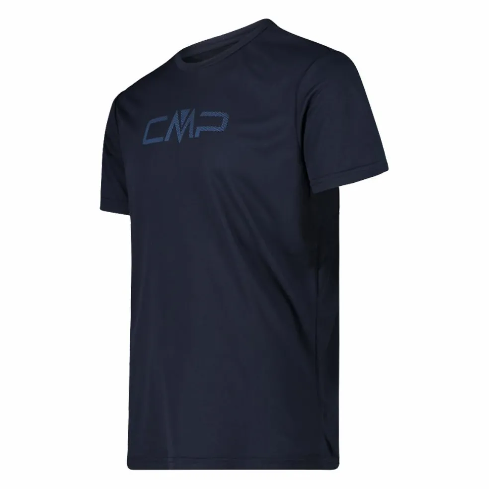 Maglia a maniche corte girocollo da uomo con logo CMP