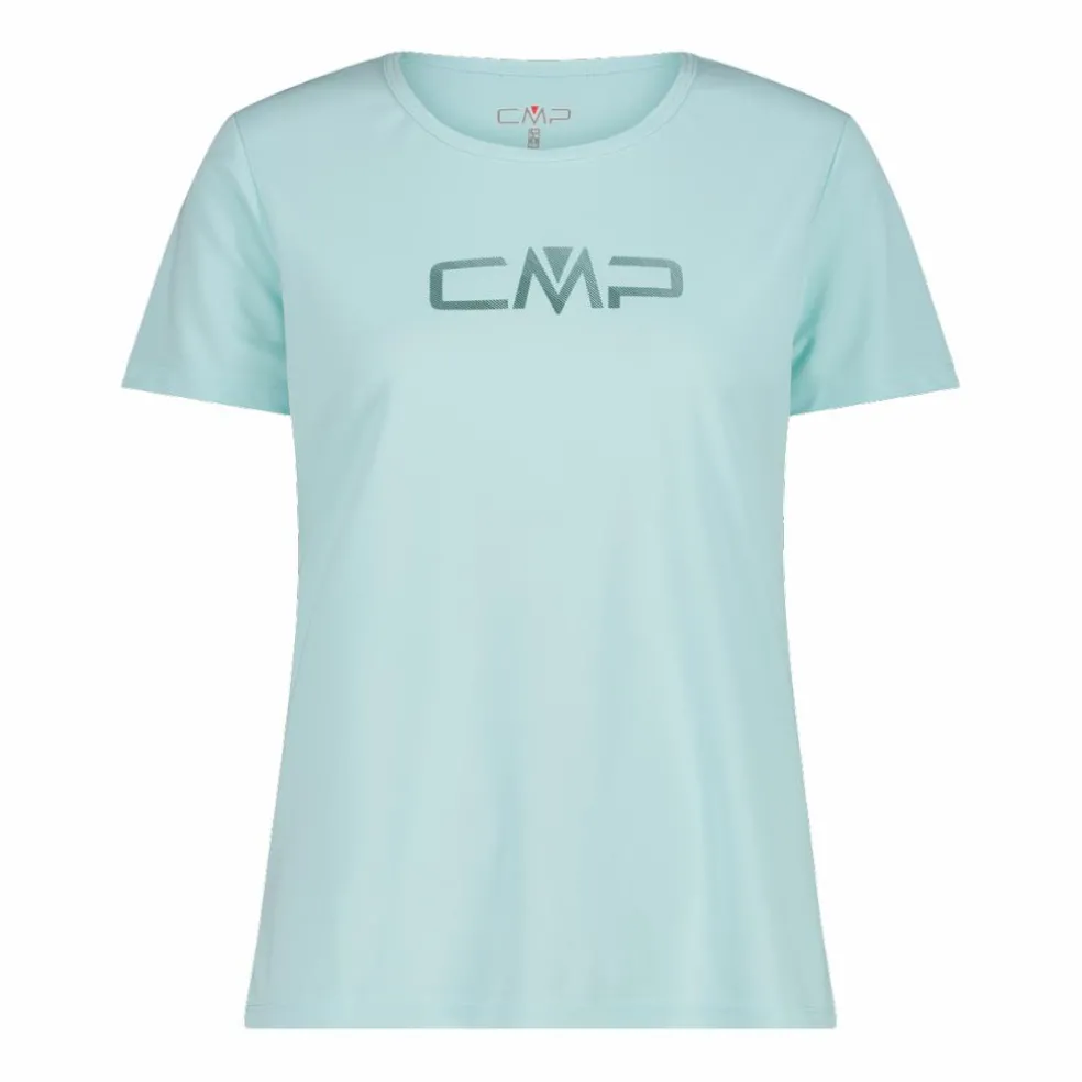 Maglia a maniche corte girocollo da donna con logo CMP