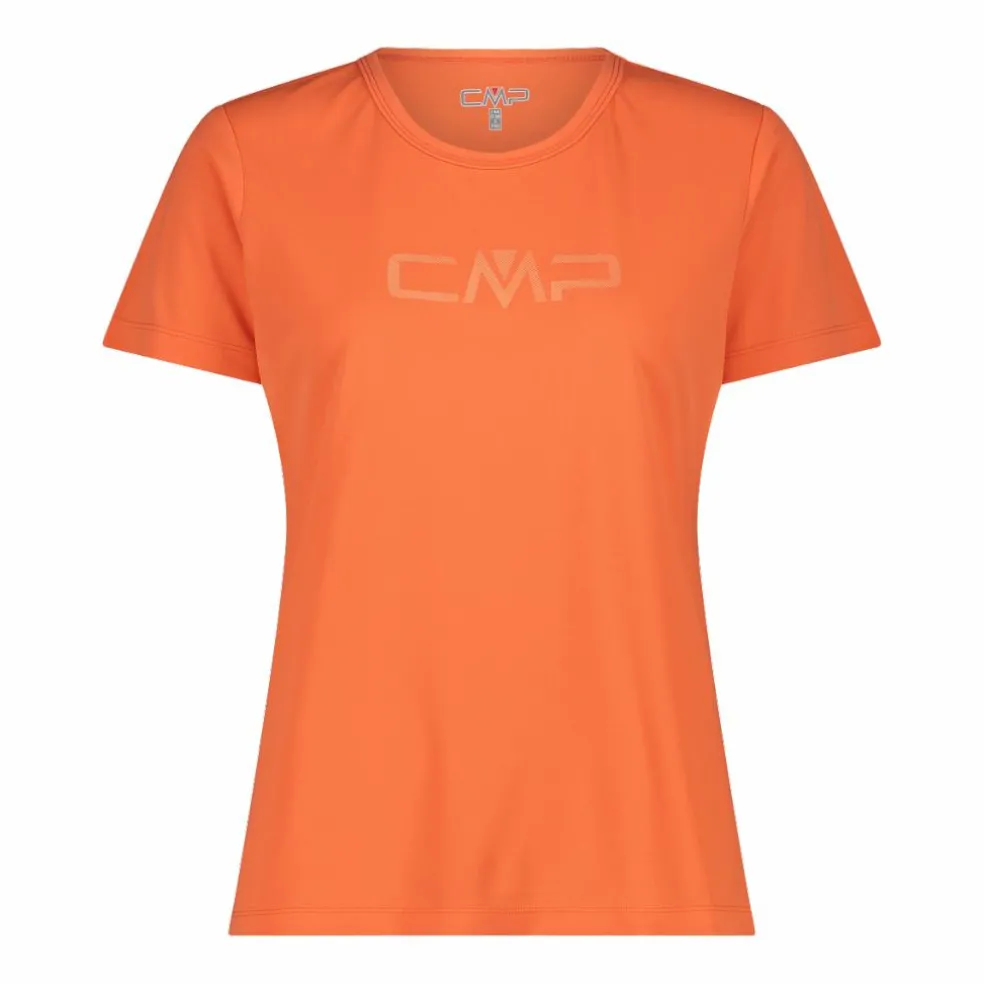 Maglia a maniche corte girocollo da donna con logo CMP