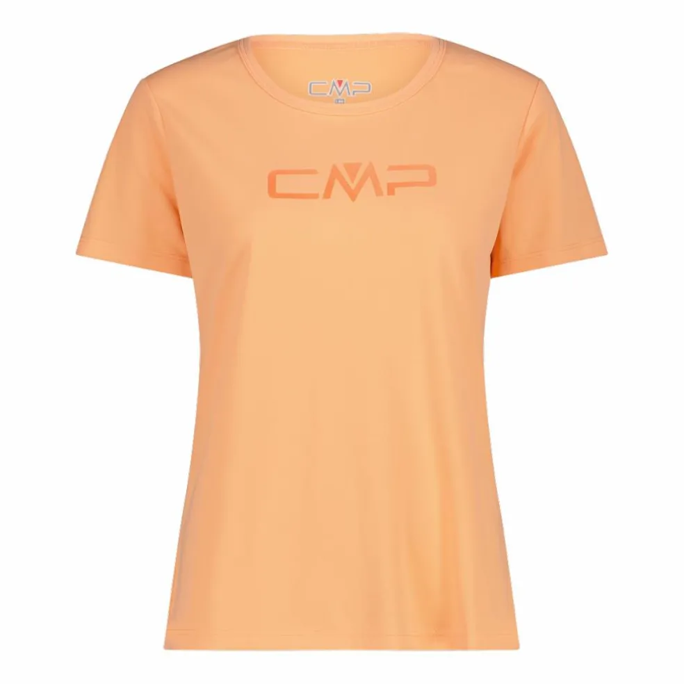Maglia a maniche corte girocollo da donna con logo CMP