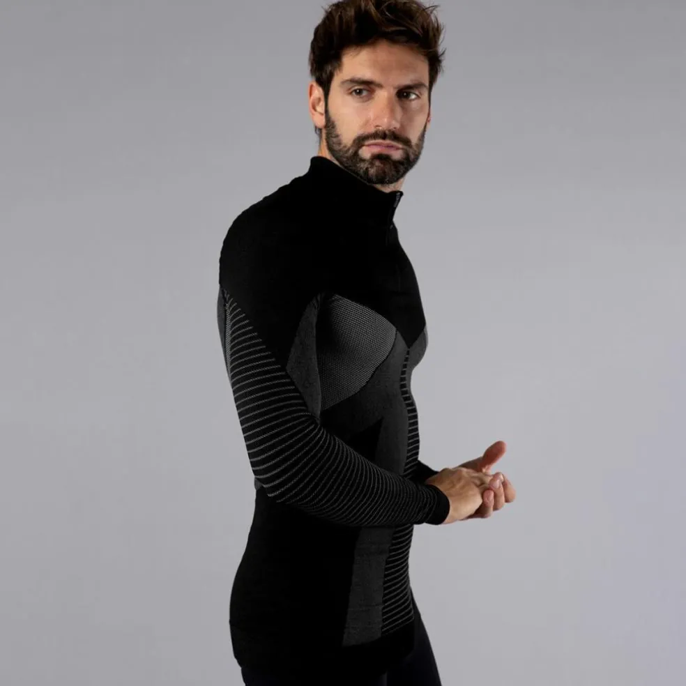 Maglia a maniche lunghe Seamless multifunzionale da uomo