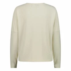 Maglia da donna con collo a barchetta in tessuto jersey mélange