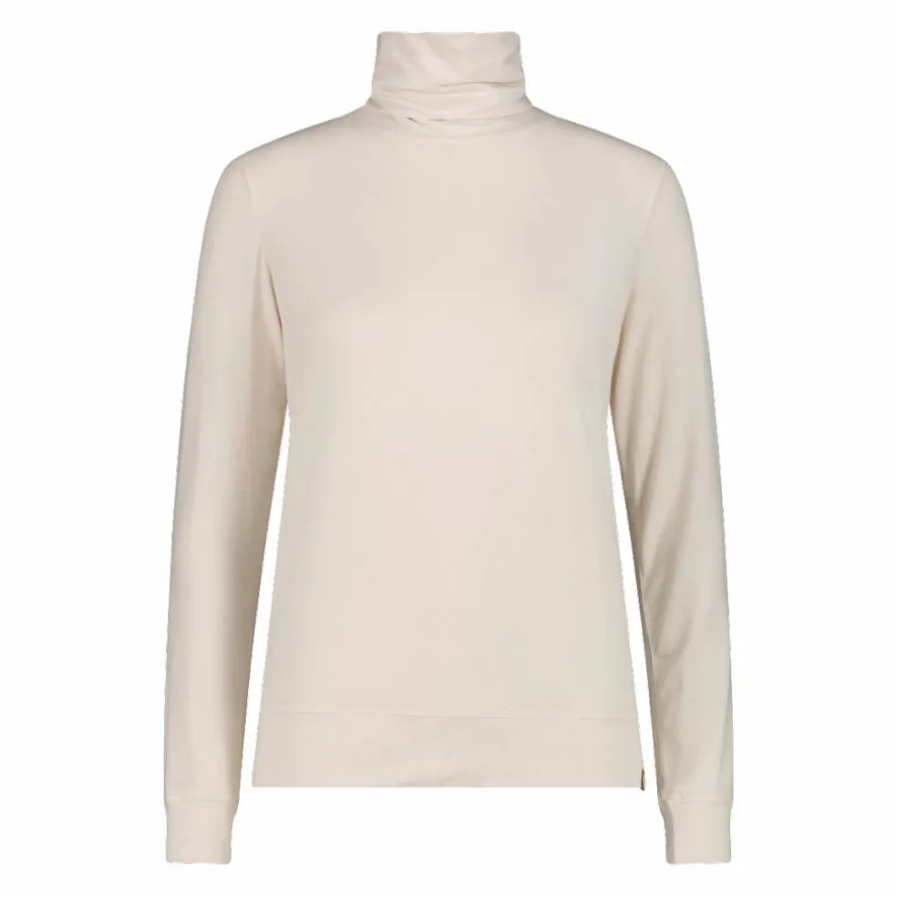 Maglia da donna con collo a dolcevita in Light Tencel Merino