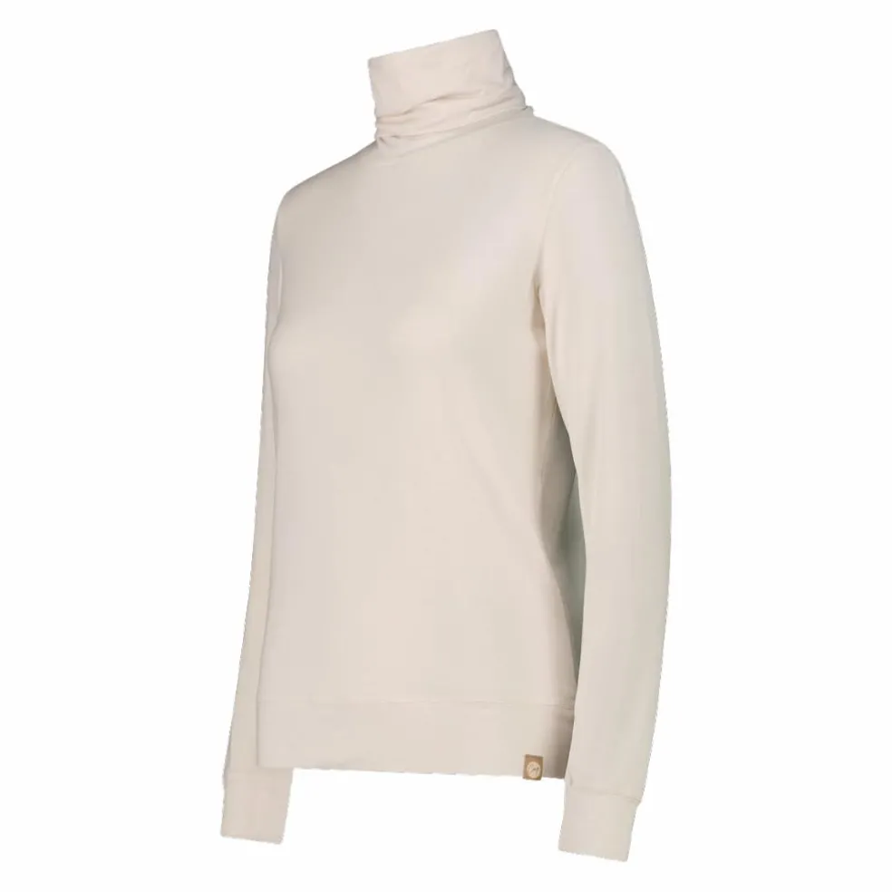 Maglia da donna con collo a dolcevita in Light Tencel Merino