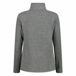 Maglia da donna con collo a dolcevita in tessuto jersey mélange