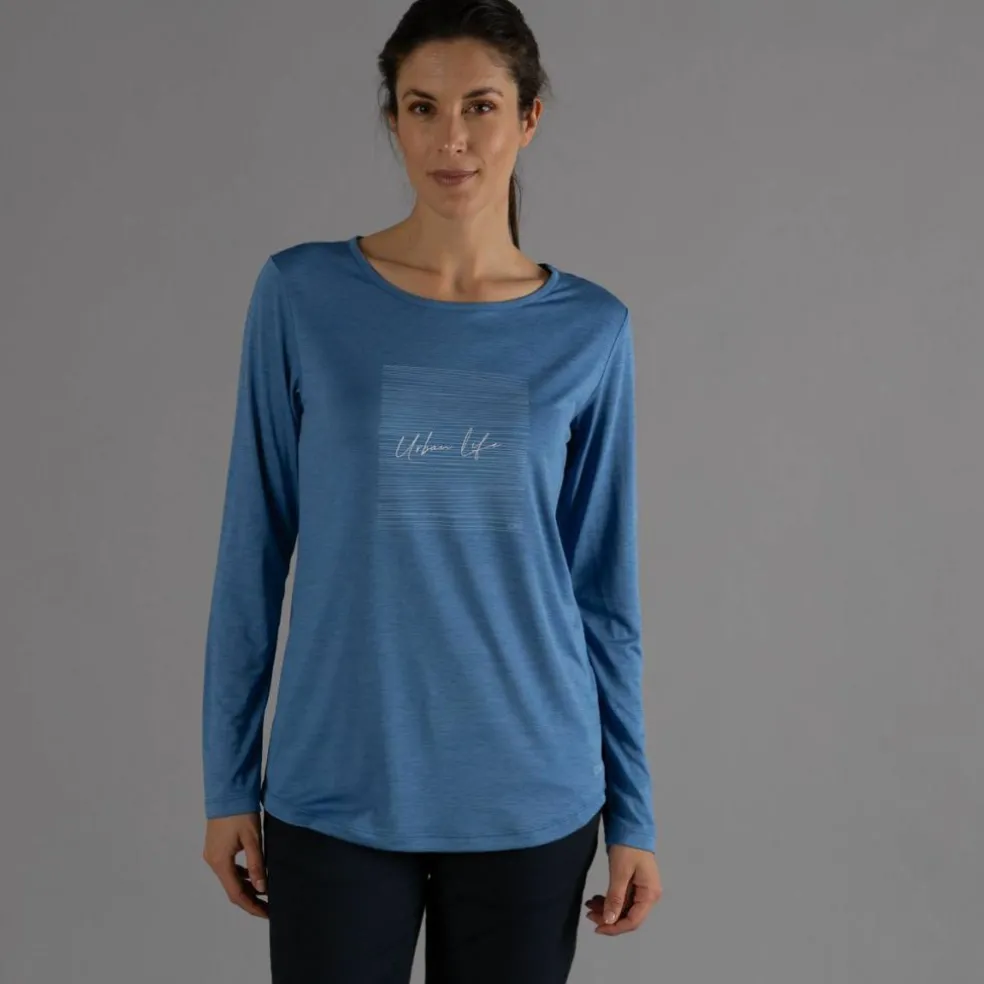 Maglia leggera da donna in jersey melange