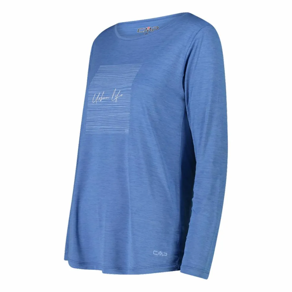 Maglia leggera da donna in jersey melange