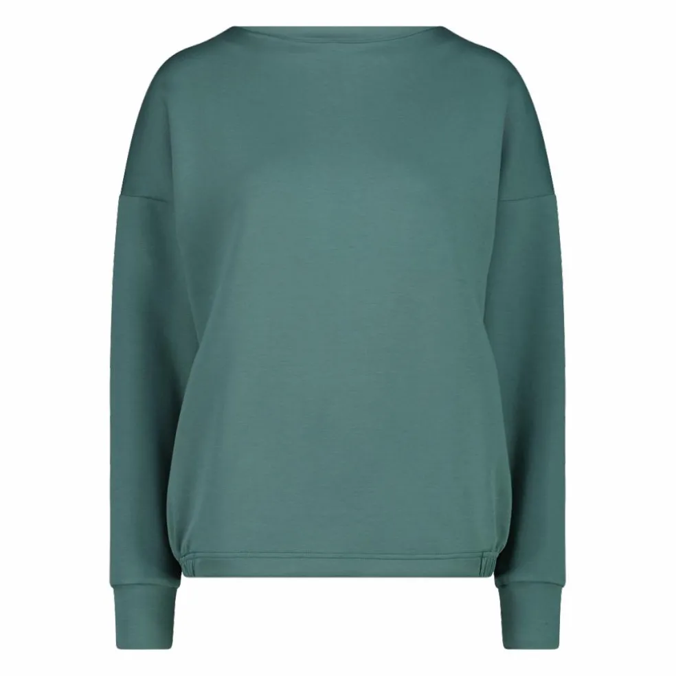 Maglia Manica Lunga in Light French Terry Stretch da Donna