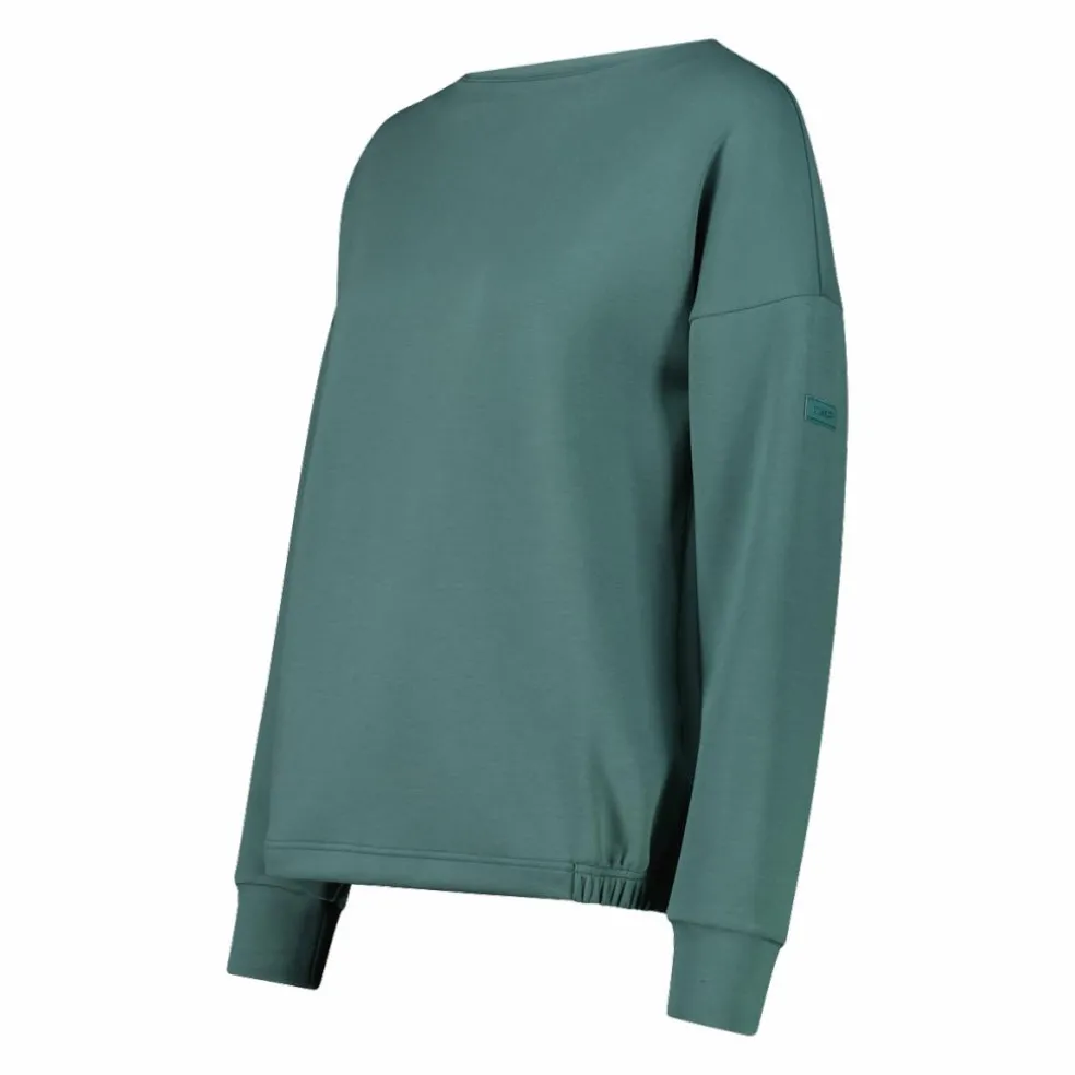 Maglia Manica Lunga in Light French Terry Stretch da Donna