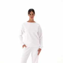 Maglia Manica Lunga in Light French Terry Stretch da Donna