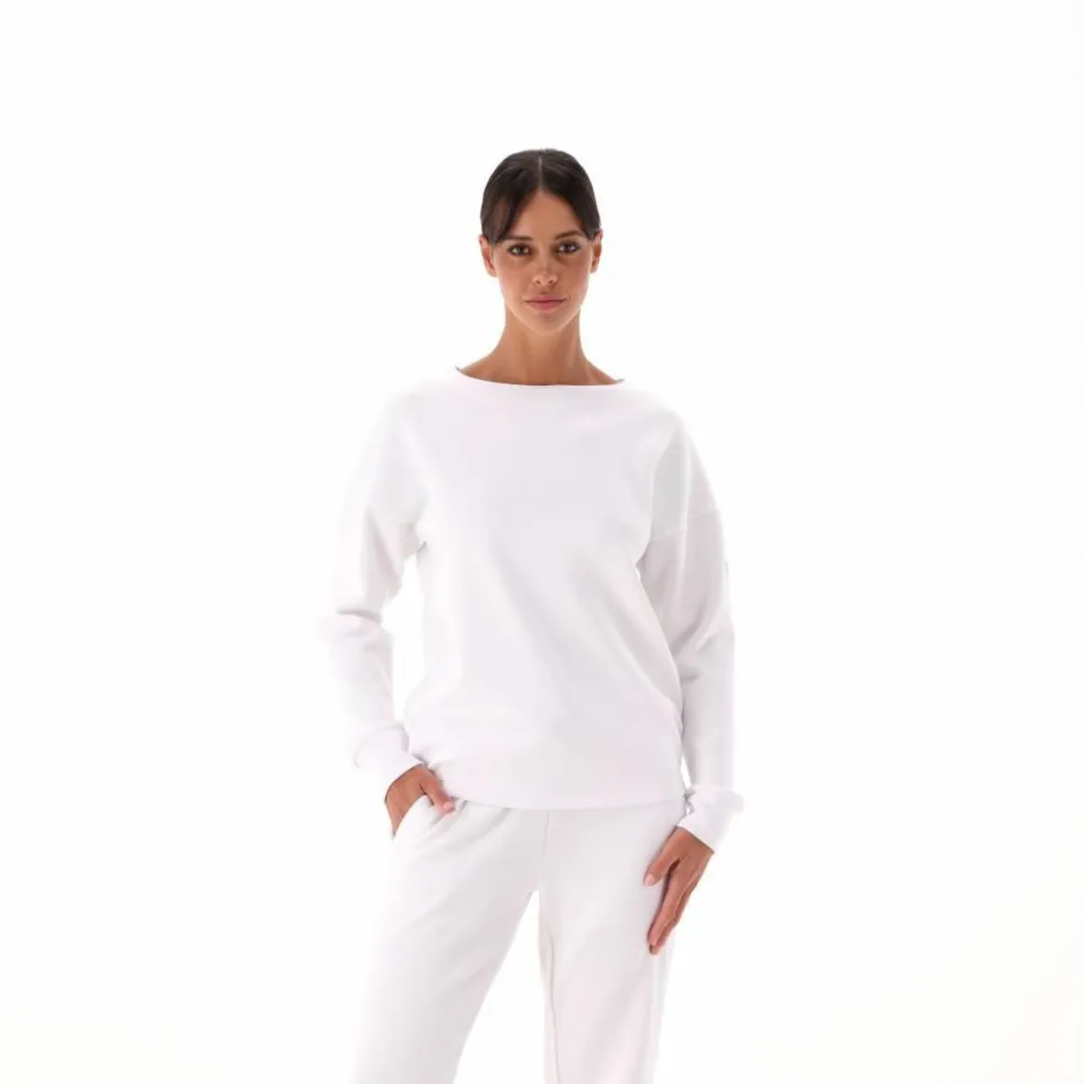 Maglia Manica Lunga in Light French Terry Stretch da Donna