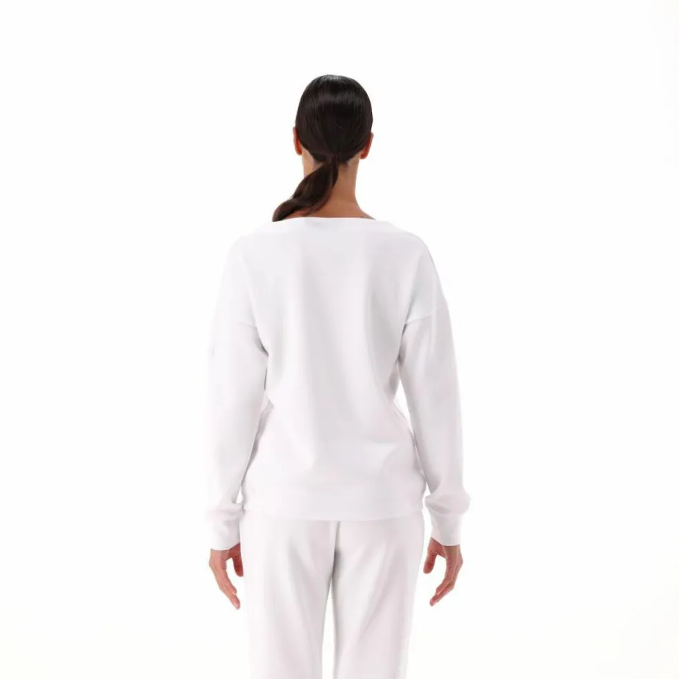 Maglia Manica Lunga in Light French Terry Stretch da Donna