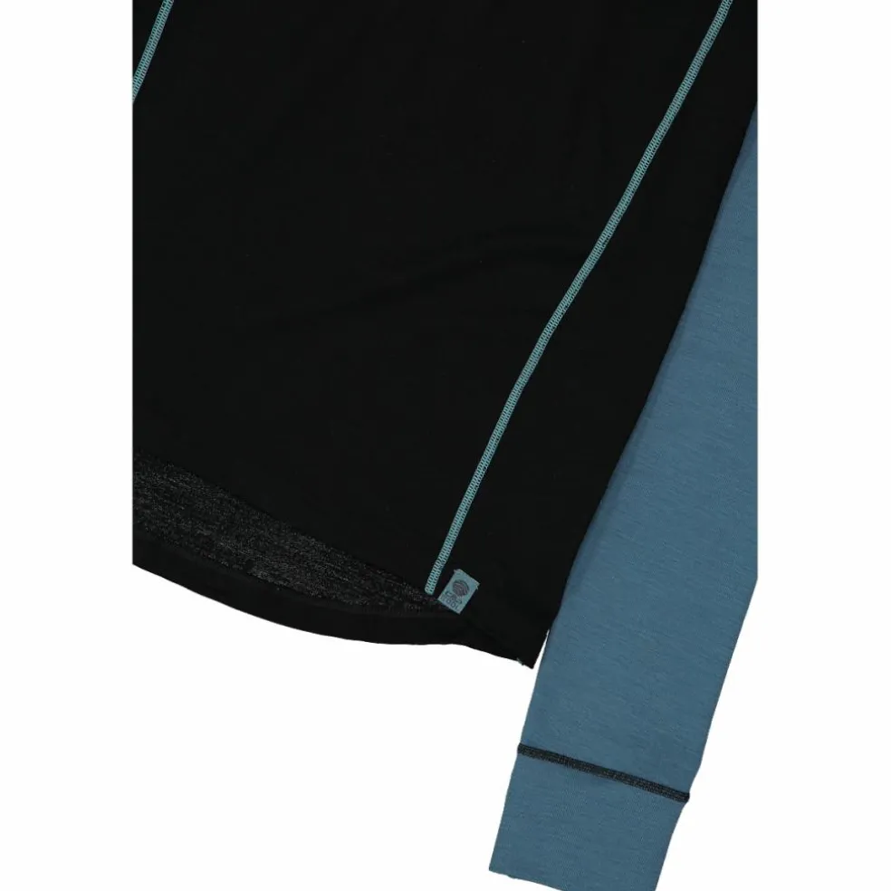 Maglia termica a maniche lunghe in merino con mezza zip da uomo Unlimitech