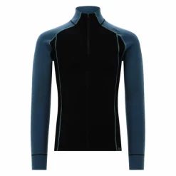 Maglia termica a maniche lunghe in merino con mezza zip da uomo Unlimitech