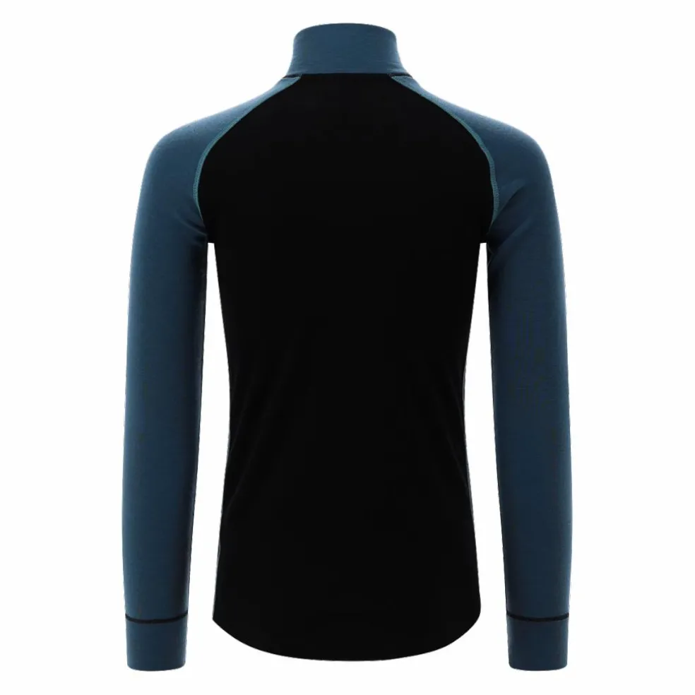 Maglia termica a maniche lunghe in merino con mezza zip da uomo Unlimitech