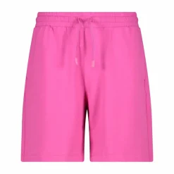 Pantaloncini elasticizzati da donna in cotone french terry