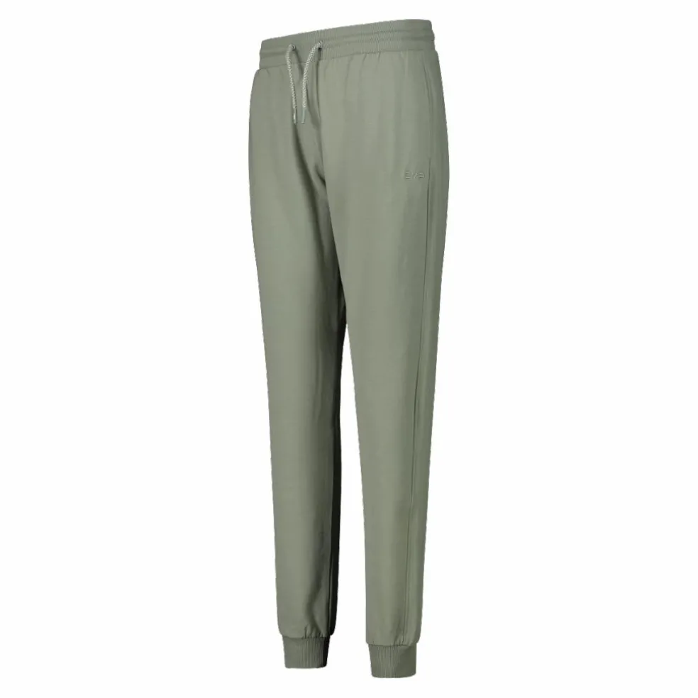Pantalone da donna in cotone elasticizzato con polsino