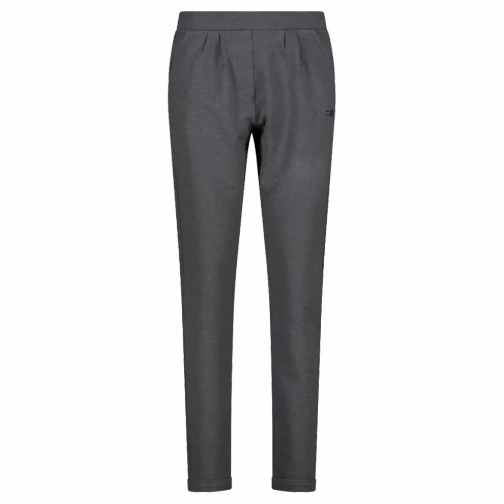 Pantalone da donna in felpa elasticizzato melange