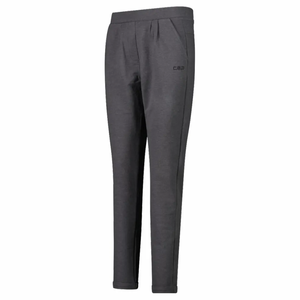 Pantalone da donna in felpa elasticizzato melange
