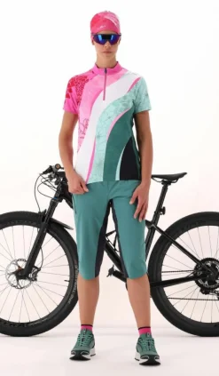 Pantalone free bike da donna con mesh interna removibile e fondello