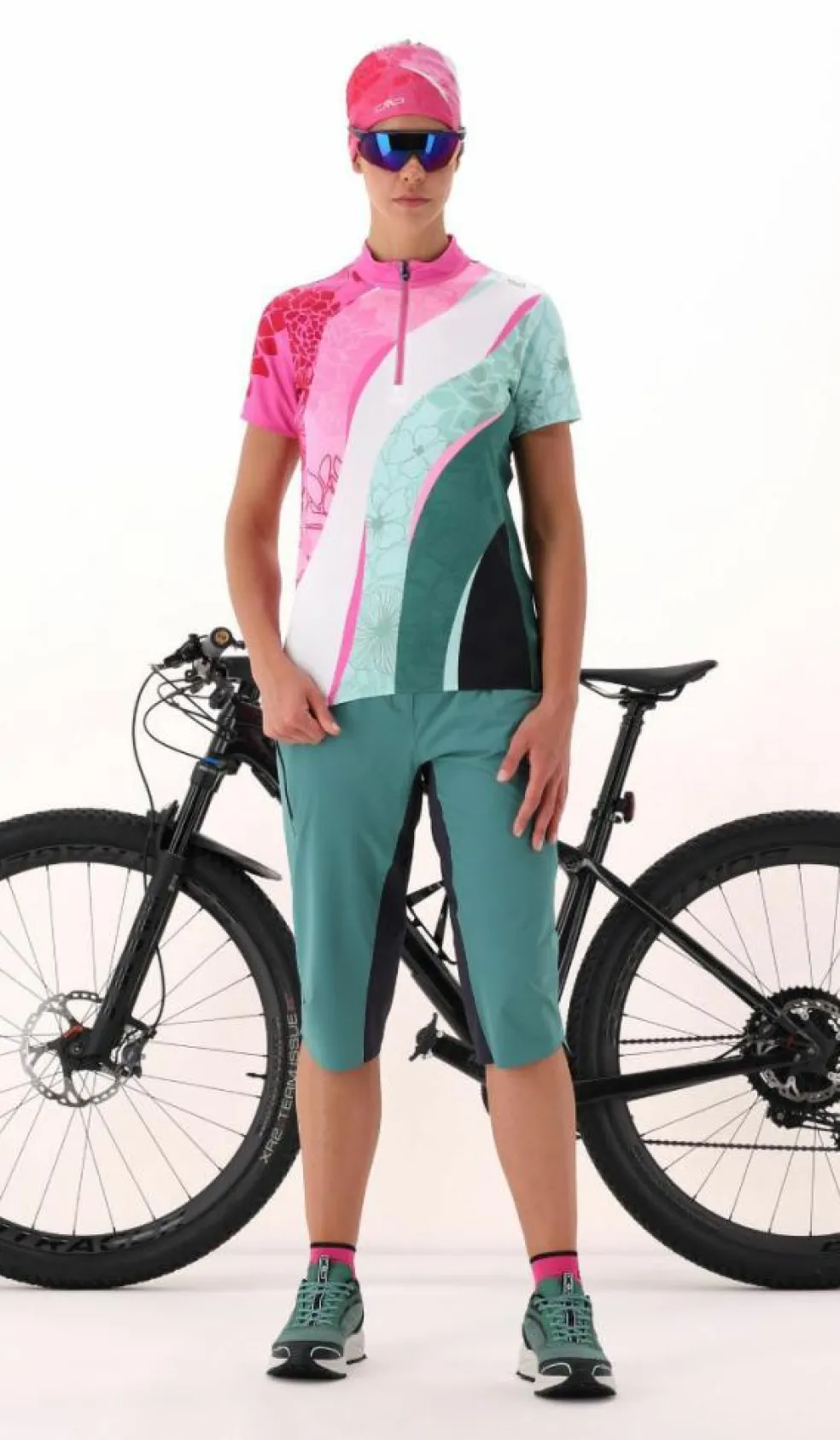 Pantalone free bike da donna con mesh interna removibile e fondello