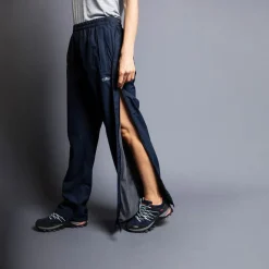 Pantaloni antipioggia ripiegabili da donna con mesh