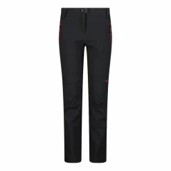 Pantaloni da bambina in softshell slim fit con fondo largo
