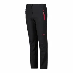 Pantaloni da bambina in softshell slim fit con fondo largo