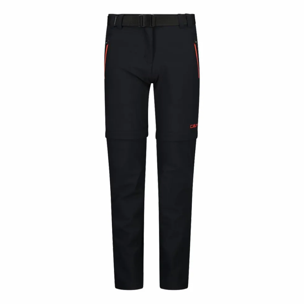 Pantaloni da bambina zip-off tessuto elasticizzato