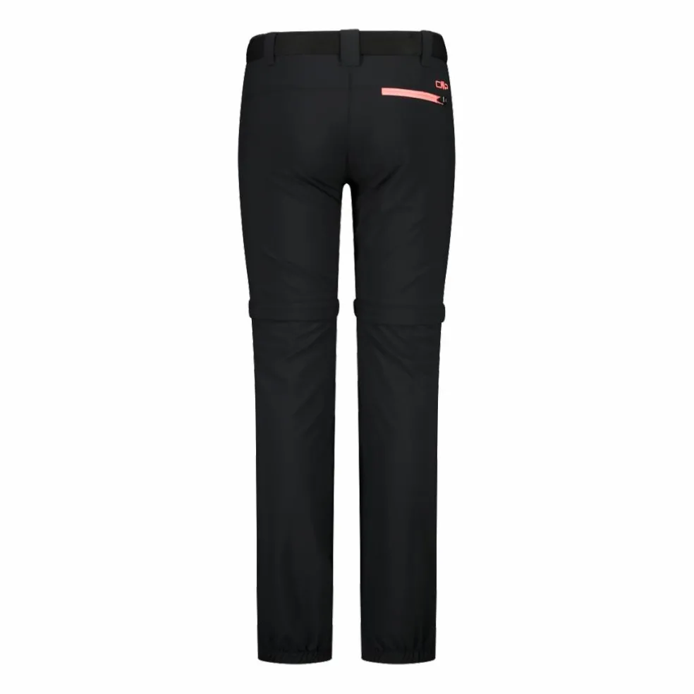 Pantaloni da bambina zip-off tessuto elasticizzato