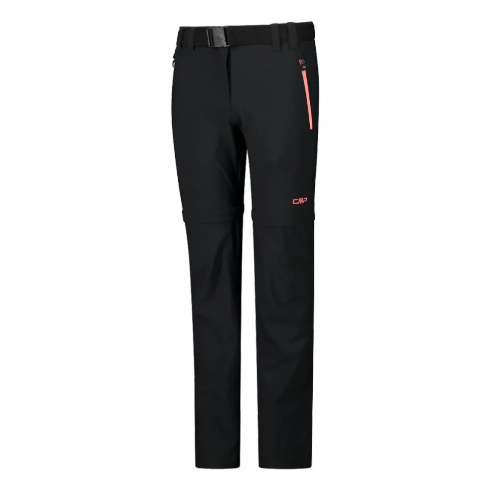 Pantaloni da bambina zip-off tessuto elasticizzato