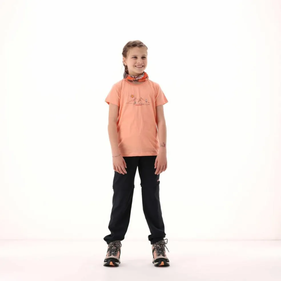 Pantaloni da bambina zip-off tessuto elasticizzato