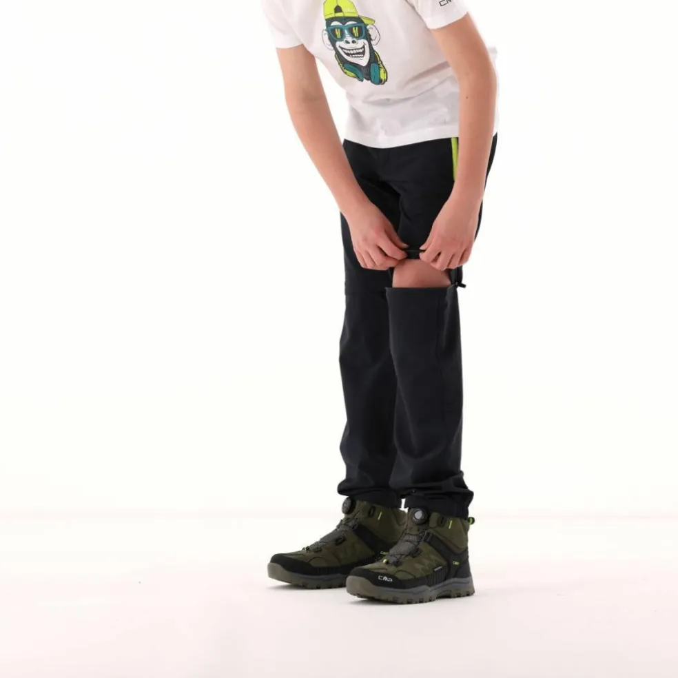 Pantaloni da bambino zip-off tessuto elasticizzato