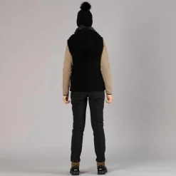 Pantaloni in softshell con cucitura frontale a vista da donna