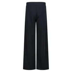 Pantaloni lunghi da donna a gamba larga con finitura in modal satinato