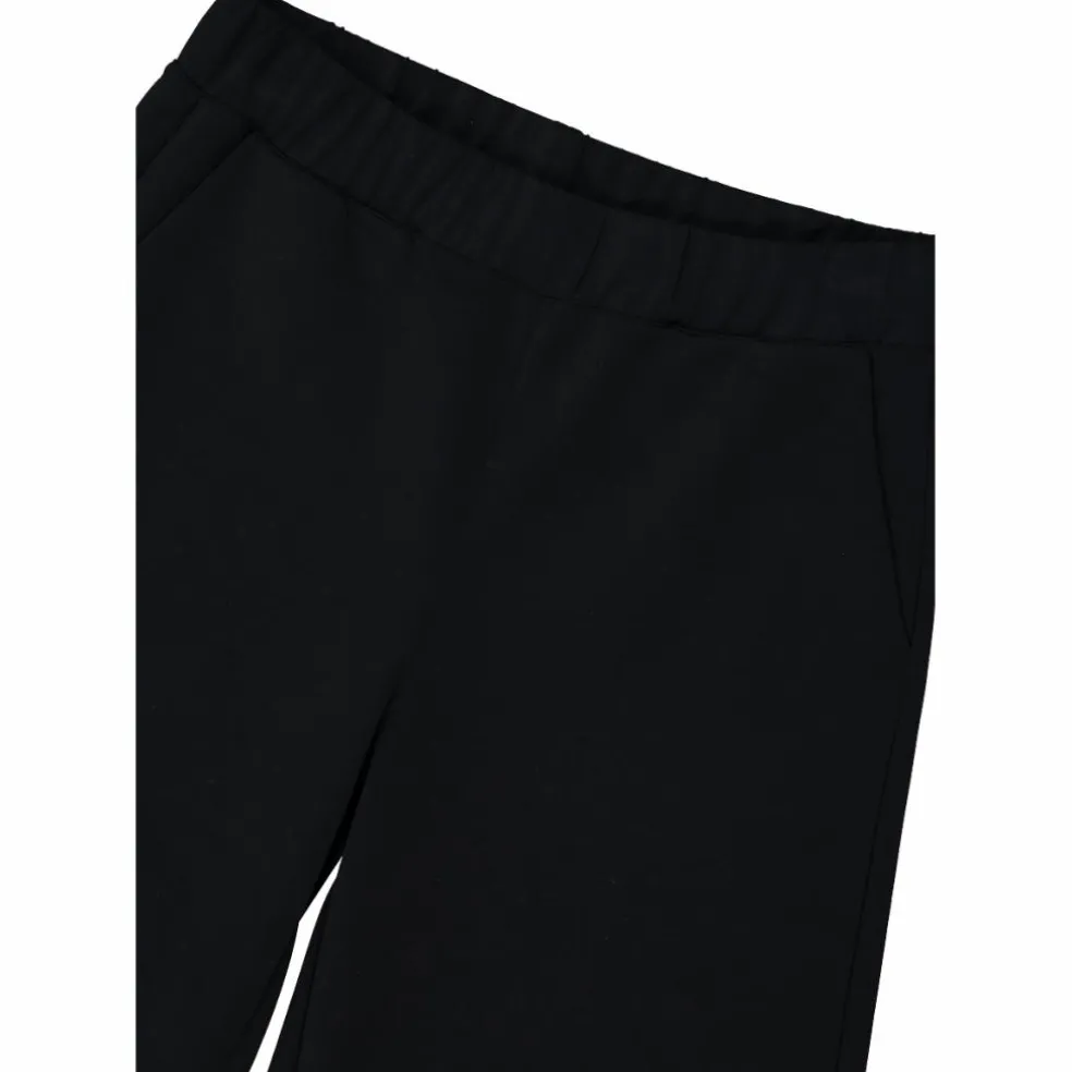 Pantaloni lunghi da donna a gamba larga con finitura in modal satinato