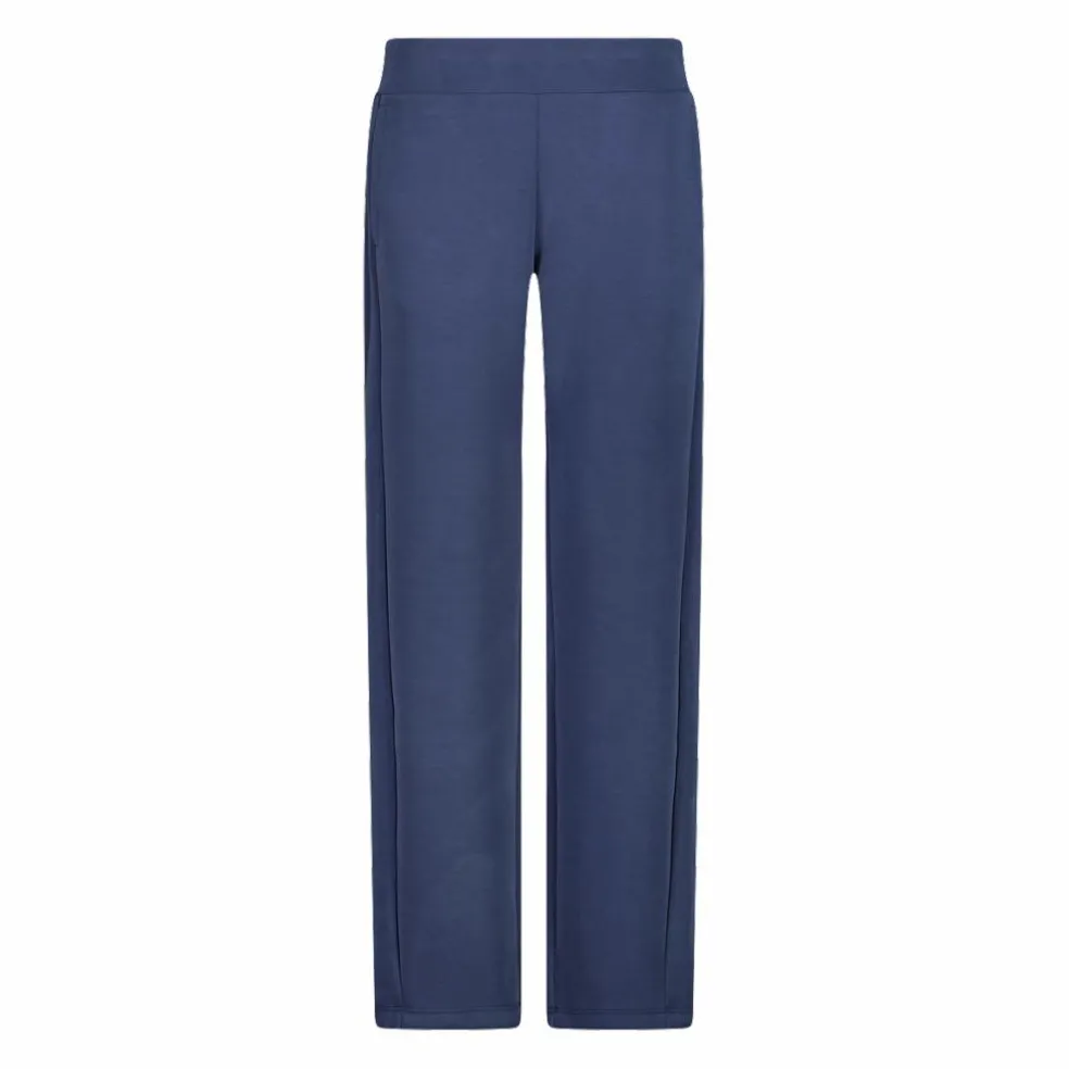 Pantaloni lunghi da donna dalla vestibilità regolare con finitura in modal satinato