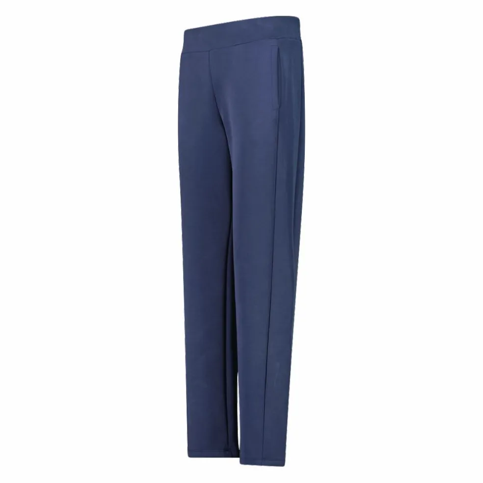 Pantaloni lunghi da donna dalla vestibilità regolare con finitura in modal satinato