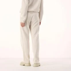 Pantaloni lunghi da donna dalla vestibilità regolare con finitura in modal satinato