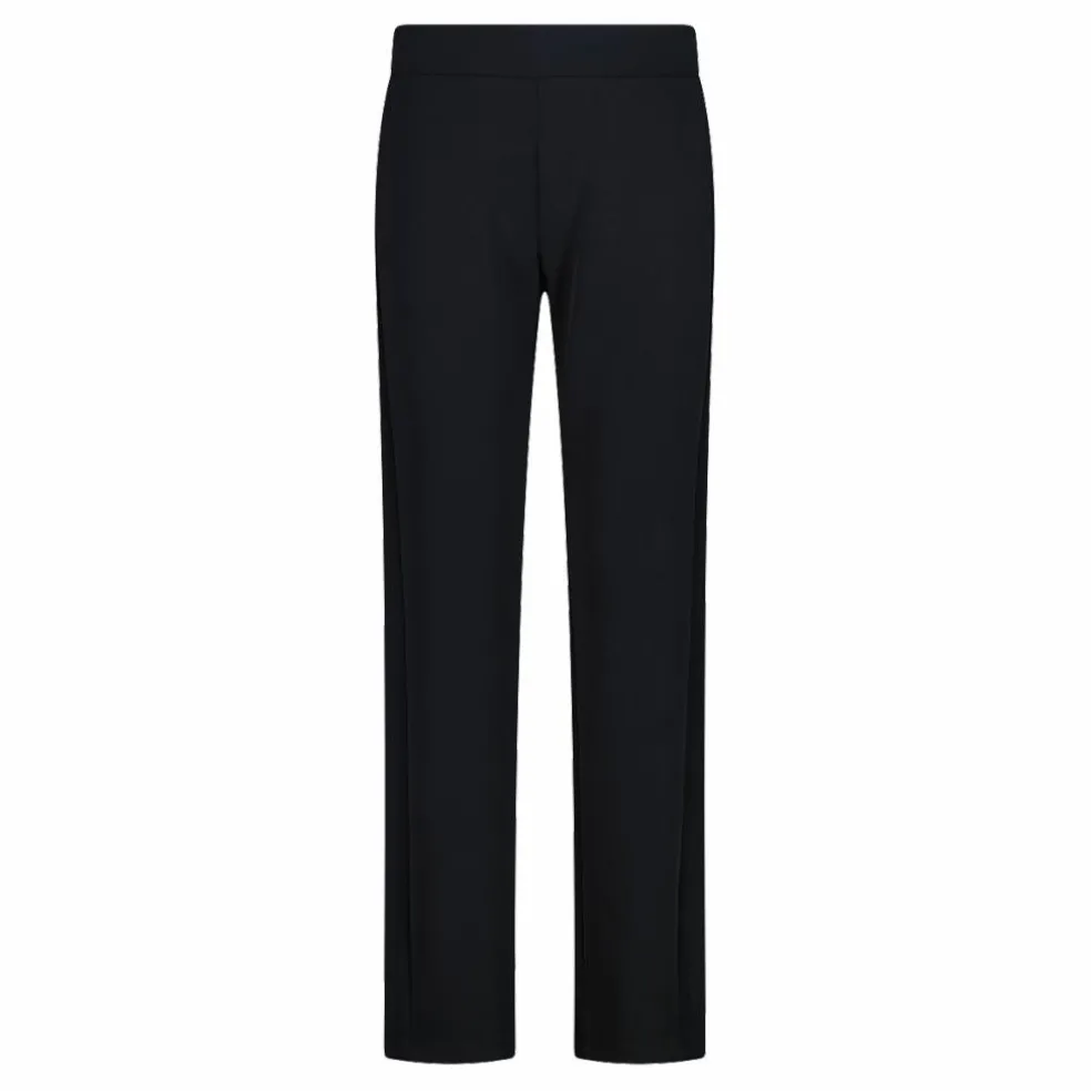 Pantaloni lunghi da donna dalla vestibilità regolare con finitura in modal satinato