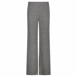 Pantaloni lunghi da donna in tessuto jersey mélange