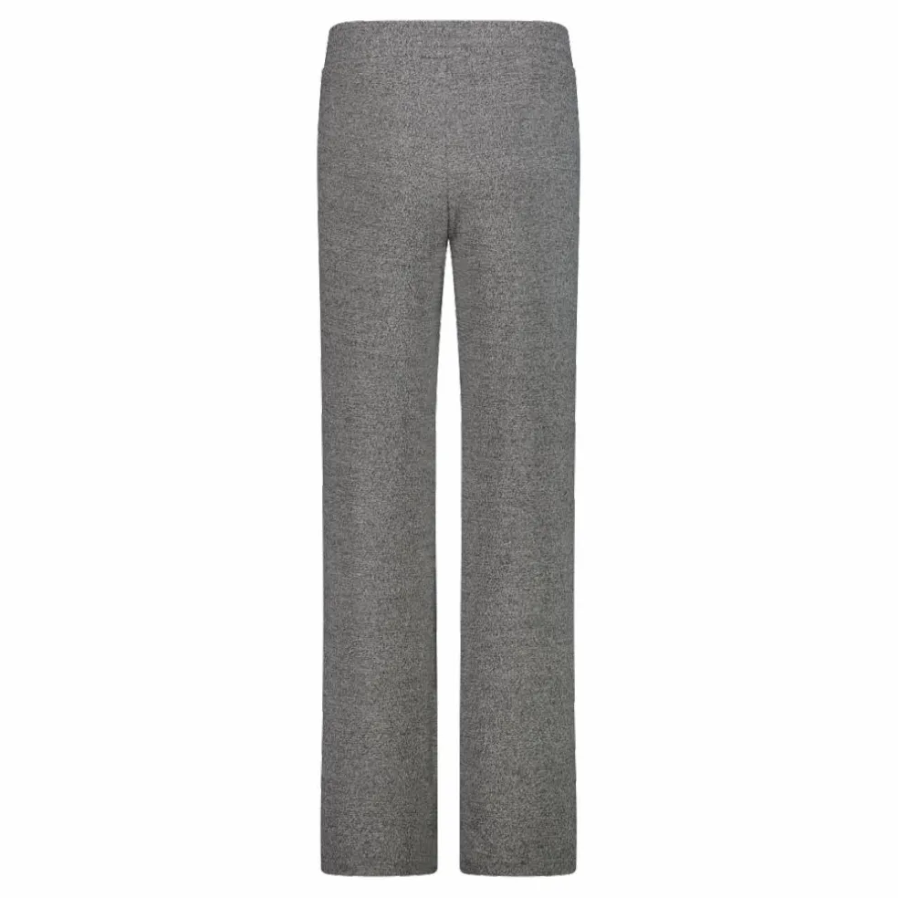 Pantaloni lunghi da donna in tessuto jersey mélange