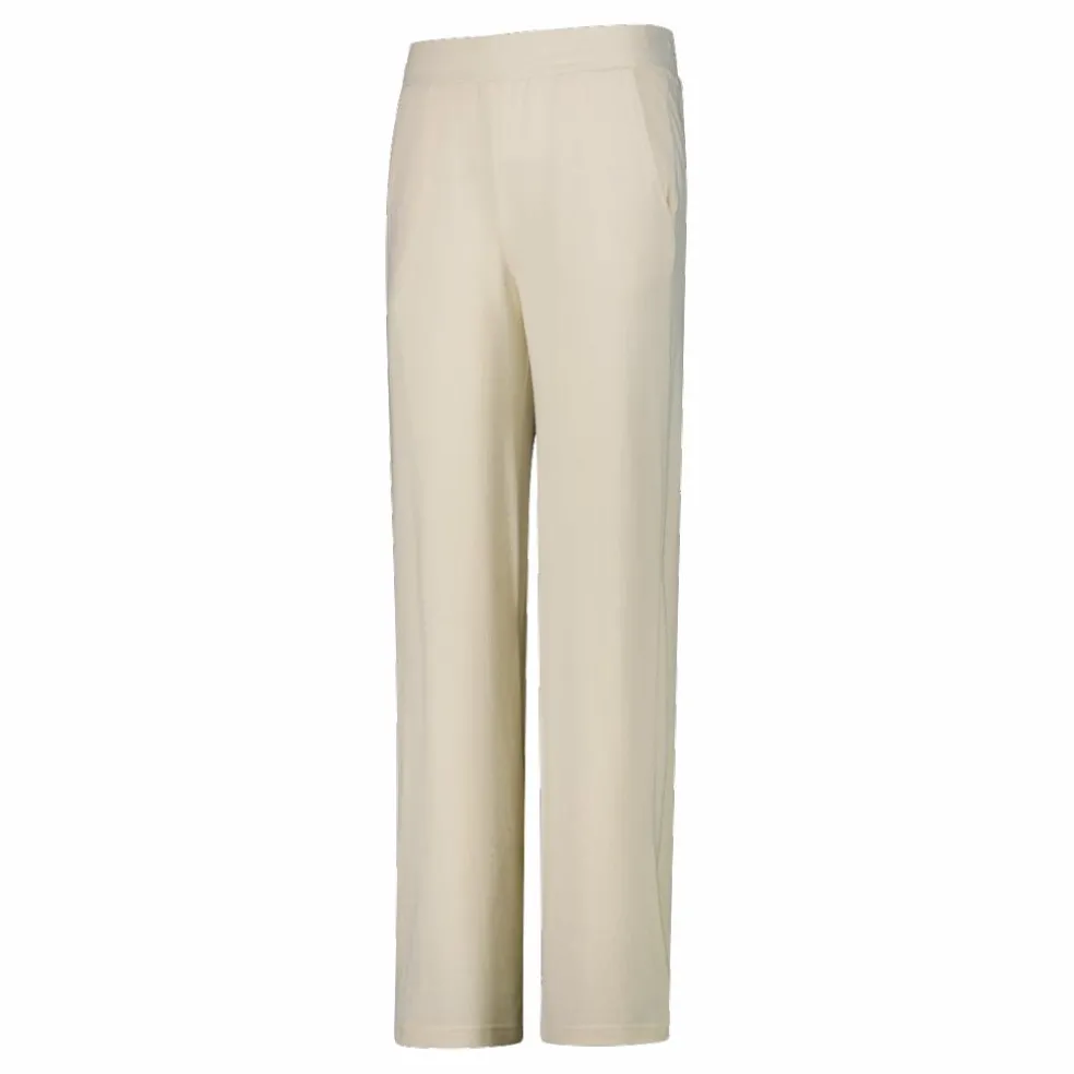 Pantaloni lunghi da donna in tessuto jersey mélange