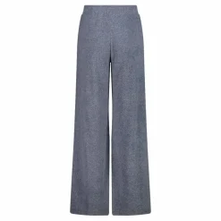 Pantaloni lunghi da donna in tessuto jersey mélange