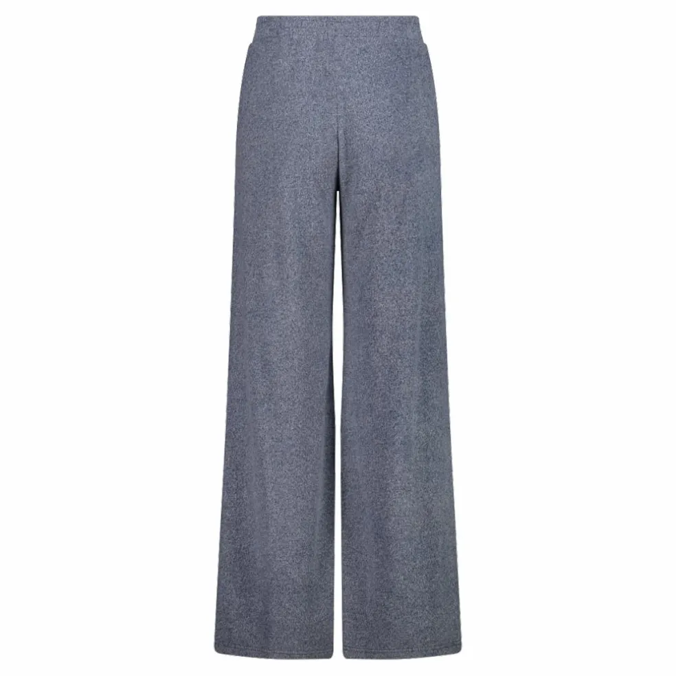 Pantaloni lunghi da donna in tessuto jersey mélange