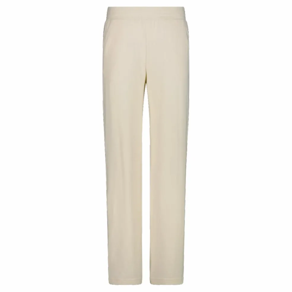 Pantaloni lunghi da donna in tessuto jersey mélange